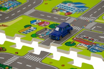 КОВРИК ПЕННЫЙ ПАЗЛ ГОРОДСКИЕ УЛИЦЫ 180х180 СМ КОВРИК БОЛЬШОЙ ТОЛЩИНОЙ 36 EL