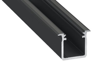 Заглушка для профиля LED TYP-G, черная, с отверстием, комплект