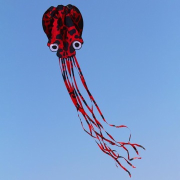 Классический мягкий кайт Octopus с 30-метровым красным черным