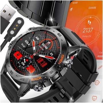 SMARTWATCH ZEGAREK MĘSKI MENU PL SPORT PULS ROZMOWY SMART WATCH WODOODPORNY