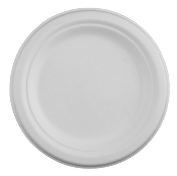 TALERZE EKO Z TRZCINY CUKROWEJ 23 cm BIAŁE 50 szt.