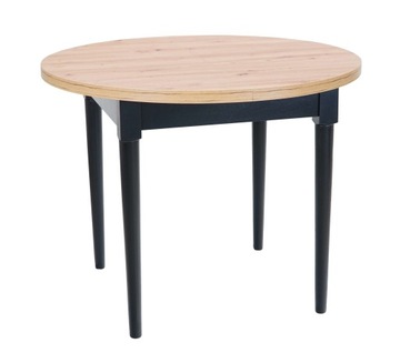 STÓŁ OKRĄGŁY ROZKŁADANY DĄB ARTISAN 100x100+35ODYS