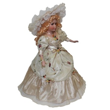 40 Cm Wiktoriańska Porcelana Damska Figurki