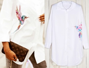 247 РУБАШКА, ТУНИКА, ХЛОПОК, ПУГОВИНЫ, ПРИНТ