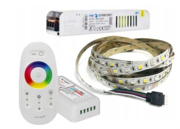 RGB + нейтральная светодиодная лента 16м с сенсорным пультом