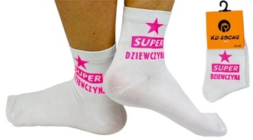 SKARPETKI prezent na DZIEŃ KOBIET dziewczyny DLA DZIEWCZYN koleżanek WZORY