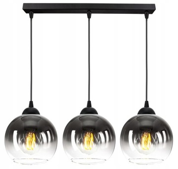 Szklana Lampa Wisząca Sufitowa Żyrandol Kule