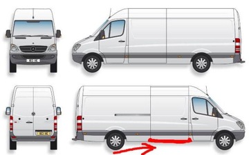 SPRINTER 906 ПОРОГ РАЗДВИЖНОЙ ДВЕРИ СПРАВА 06-16