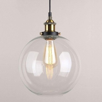 Szklana lampa wisząca Vintage Retro
