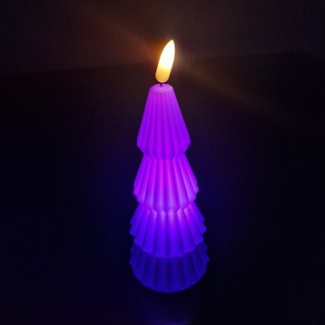 СВЕТЯЩАЯСЯ РОЖДЕСТВЕНСКАЯ ЕЛКА, УКРАШЕНИЕ С ПОДСВЕТКОЙ, СВЕТОДИОДНАЯ ВСТАВКА НА АККУМУЛЯТОРАХ, ДЕКОРАТИВНАЯ СВЕЧА