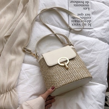 Pleciona torebka na ramię damska torba Crossbody