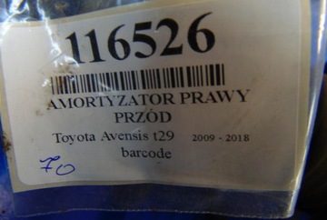 TOYOTA AVENSIS T29 1.8 TLUMIČ PRAVÝ PŘEDNÍ