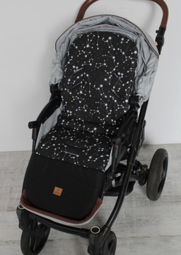 Черный вкладыш в коляску со звездами, вкладыш XXL, 100 см