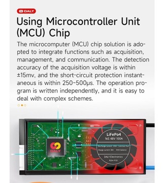 Модуль Smart BMS 16S 100A LiFePO4 Balancer BT DALY