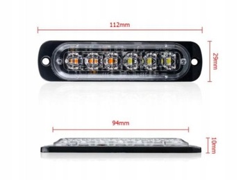 4 шт. 6 светодиодных предупредительных стробоскопов для помощи эвакуатору