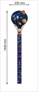 Наклейка на стену с диаграммой роста для детей