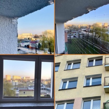 Балконные сетки 2 x 3 с проволокой для кошек, усиленные без сверления