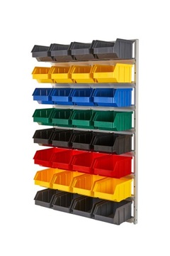 REGAŁ WARSZTATOWY WISZĄCY RW 00080 Z POJEMNIKAMI