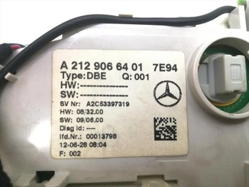 MERCEDES-BENZ E-CLASS SVĚTLO SEDADLA PŘEDNÍHO 2012 ESTATE 4/5DR 00013798