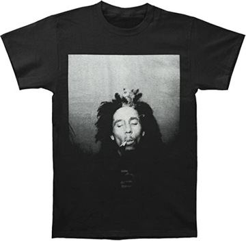 Bob Marley Men's Smoking Black Koszulka Unisex cotton T-Shirt