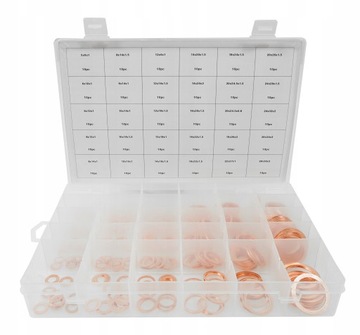 МЕДНЫЕ ШАЙБЫ НАБОР МЕДНЫХ ШАЙБ МЕДНЫЕ УПЛОТНЕНИЯ 300 шт.