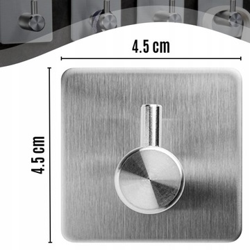 HACZYKI ŁAZIENKOWE DO ŁAZIENKI SAMOPRZYLEPNE 4 SZT ZESTAW NA TAŚMĘ MOCNE 3M