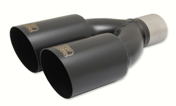 Наконечник глушителя, двойной круглый, 80 мм, ЧЕРНЫЙ