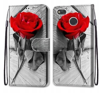 Etui z klapką z motywem róży Oppo 15/15s
