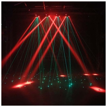 MULTIEFEKT ŚWIETLNY LED RUCHOMA GŁOWA RGBW LIGHT4ME SPIDER STROBO LASER