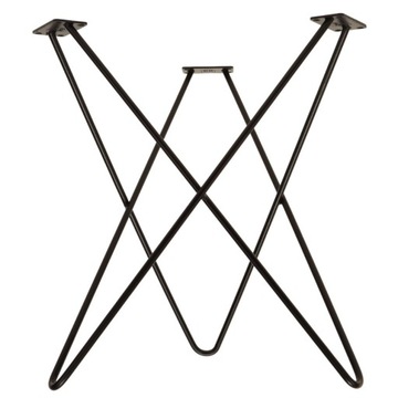 Podstawa do stolika kawowego metalowa hairpin loftowa czarna 50cm