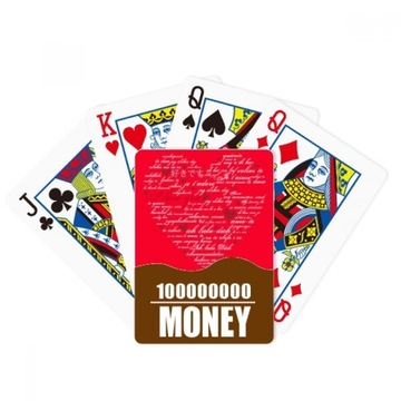 poker kocham W gra Gra Poker ręczna Walentynki