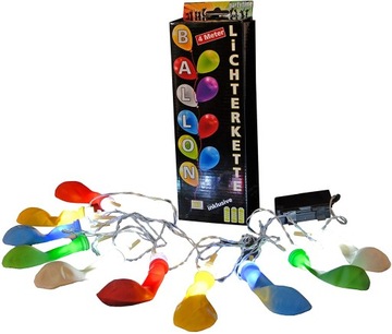 Łańcuch świetlny LED baterie balony 400 cm IP44