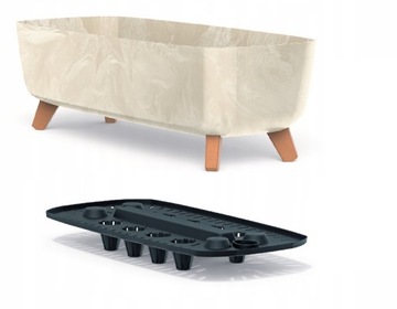 Doniczka Gracia Case Beton Effect DGCL600E Krem