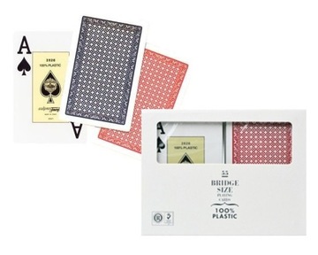 2 100% пластиковые игральные карты FOURNIER в коробке