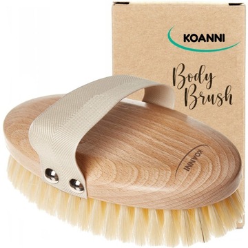 SZCZOTKA DO MASAŻU CIAŁA NA SUCHO MOKRO NATURALNA