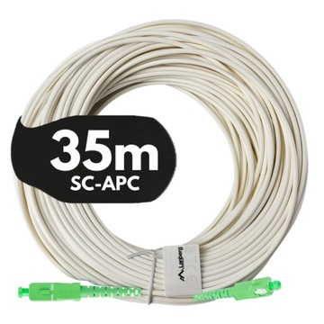 KABEL PRZEWÓD ŚWIATŁOWODOWY ŚWIATŁOWÓD PATCHCORD SC/APC-SC/APC SIMPLEX 35M