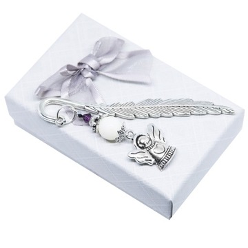 ZAKŁADKA DO KSIĄŻKI anioł KAMIEŃ JADEIT Swarovski
