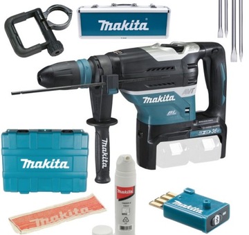ZESTAW MŁOT UDAROWO OBROTOWY MAKITA SDS-MAX 2X18V DHR400ZKUN DŁUTY D-42466