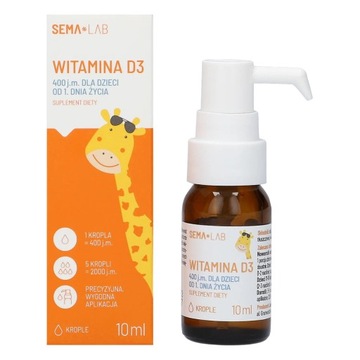 Sema Witamina D3 400 j.m. Dla Dzieci i niemowląt