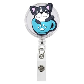 1 PCS Cartoon Teacup Dog Nurse Doctor Retractable Pull Badge Reel