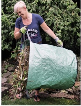 KOSZ TORBA OGRODOWA NA LIŚCIE TRAWĘ POJEMNIK WOREK