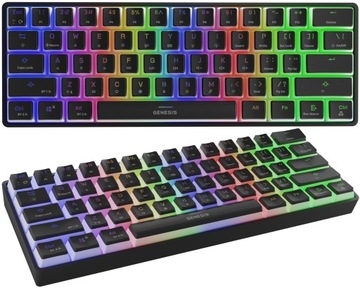 Klawiatura Mechaniczna Bezprzewodowa GENESIS Thor 660 RGB Graczy 60 Brown