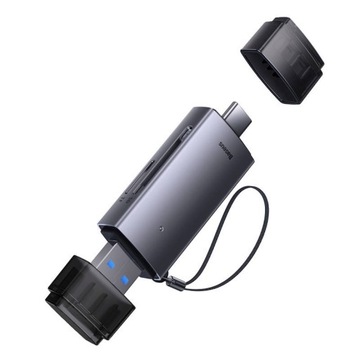 СЧИТЫВАТЕЛЬ КАРТ ПАМЯТИ BASEUS COMPACT SD/TF MAX. USB-АДАПТЕР USB-C емкостью 2 ТБ