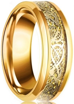 Pierścionek Smok Celtycki Złoty Sygnet Pierścień