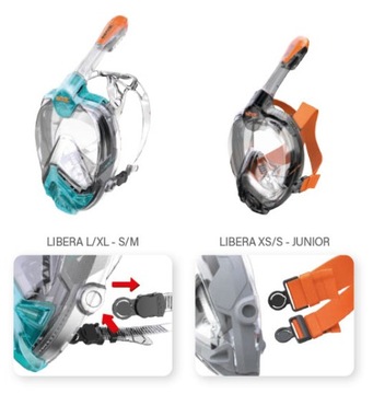 Полнолицевая маска Seac Libera XS/S черный/оранжевый