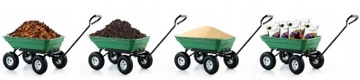 4-КОЛЕСНАЯ САДОВАЯ ТРАНСПОРТНАЯ ТЕЛЕЖКА 200кг 75л.