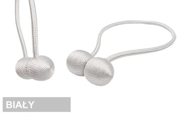 Крепление для штор, клипса, магнит, пряжка-шнур, ЦВЕТ БЕЛЫЙ.