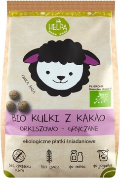 KULKI ORKISZOWO - GRYCZANE Z KAKAO BIO 160 g HELPA