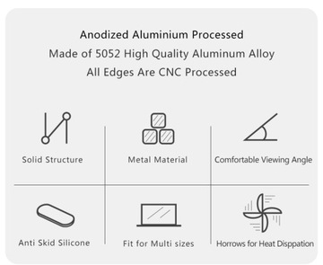 Подставка для ноутбука ProDesk, держатель подставки СЕРЕБРЯНЫЙ