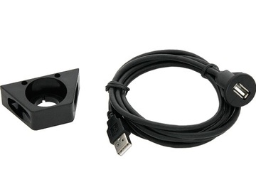 Gniazdo USB montażowe z podstawką, kabel 2m